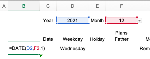 少人数でのスケジュール共有に、Excel自作カレンダーがとっても便利