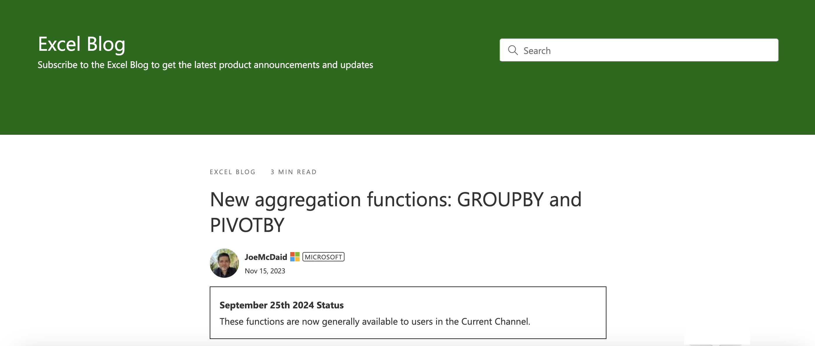 新関数GROUPBYが超便利!!面倒くさかったピボットテーブル分析を、関数だけで簡単に!